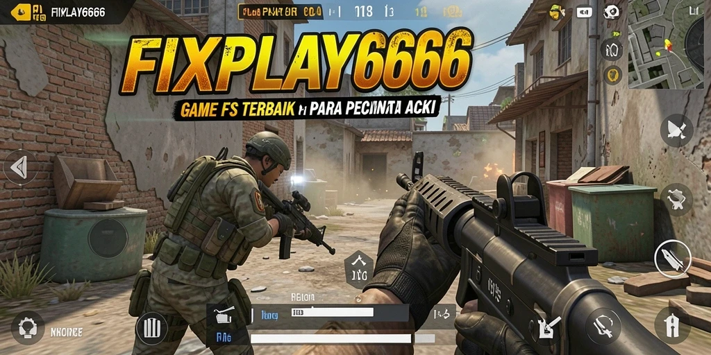 Screenshot gameplay FIXPLAY666 dengan aksi tembak-menembak yang mendebarkan.