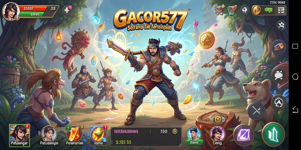 Tampilan gameplay menakjubkan dalam dunia petualangan GACOR577.