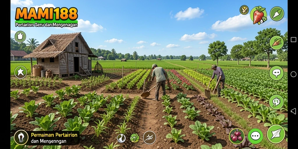 Tangkapan layar MAMI188 menampilkan kebun yang indah dengan berbagai tanaman.