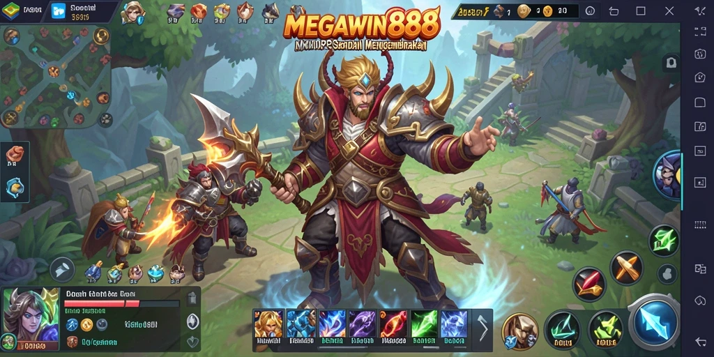 Screenshot gameplay MEGAWIN888 menampilkan petualangan seru dan interaksi karakter.