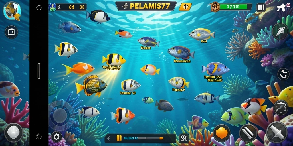 Screenshot aktivitas seru dalam game Tembak Ikan PELAMIS77.