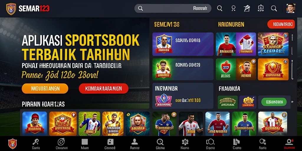 Screenshot SEMAR123 menampilkan berbagai pilihan taruhan olahraga yang menarik.