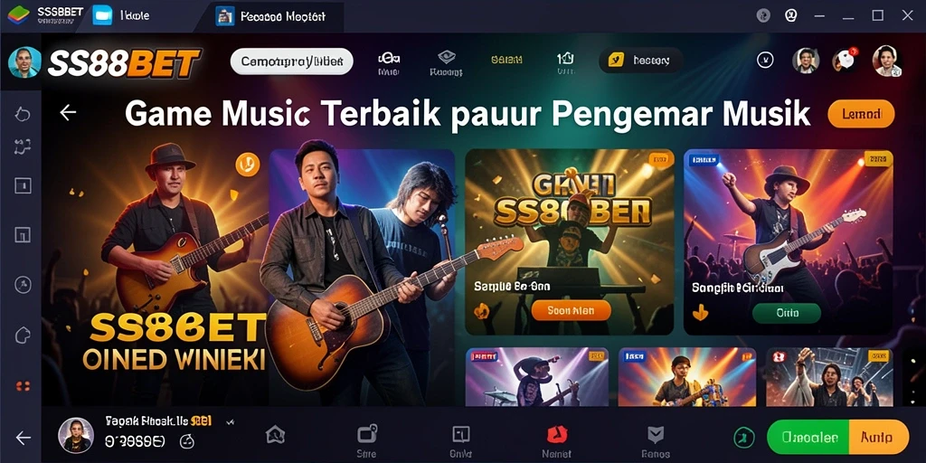 Tampilan gameplay <strong>SS88BET</strong> yang memukau dengan tantangan musik menarik.