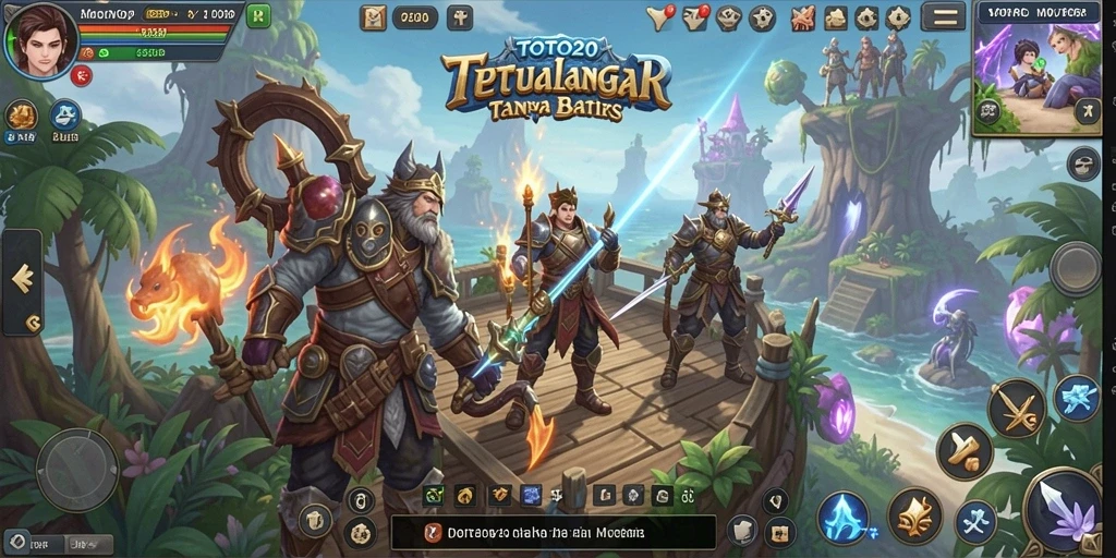 Tampilan gameplay epik di dunia fantasi TOTO20.