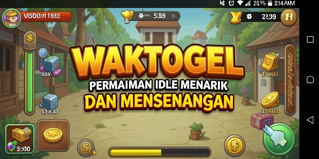 Tampilan gameplay WAKTOGEL yang unik dan mengasyikkan dalam kategori Idle.